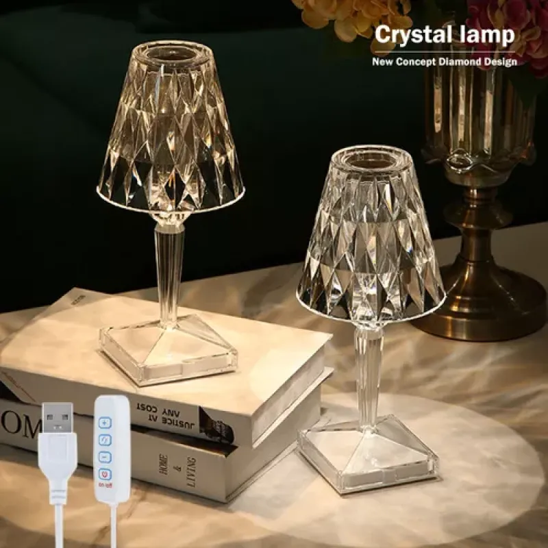 Comprar Lampara Led Mesa Iluminacion Cristal Dec en Electroshopy - Ángulo 2